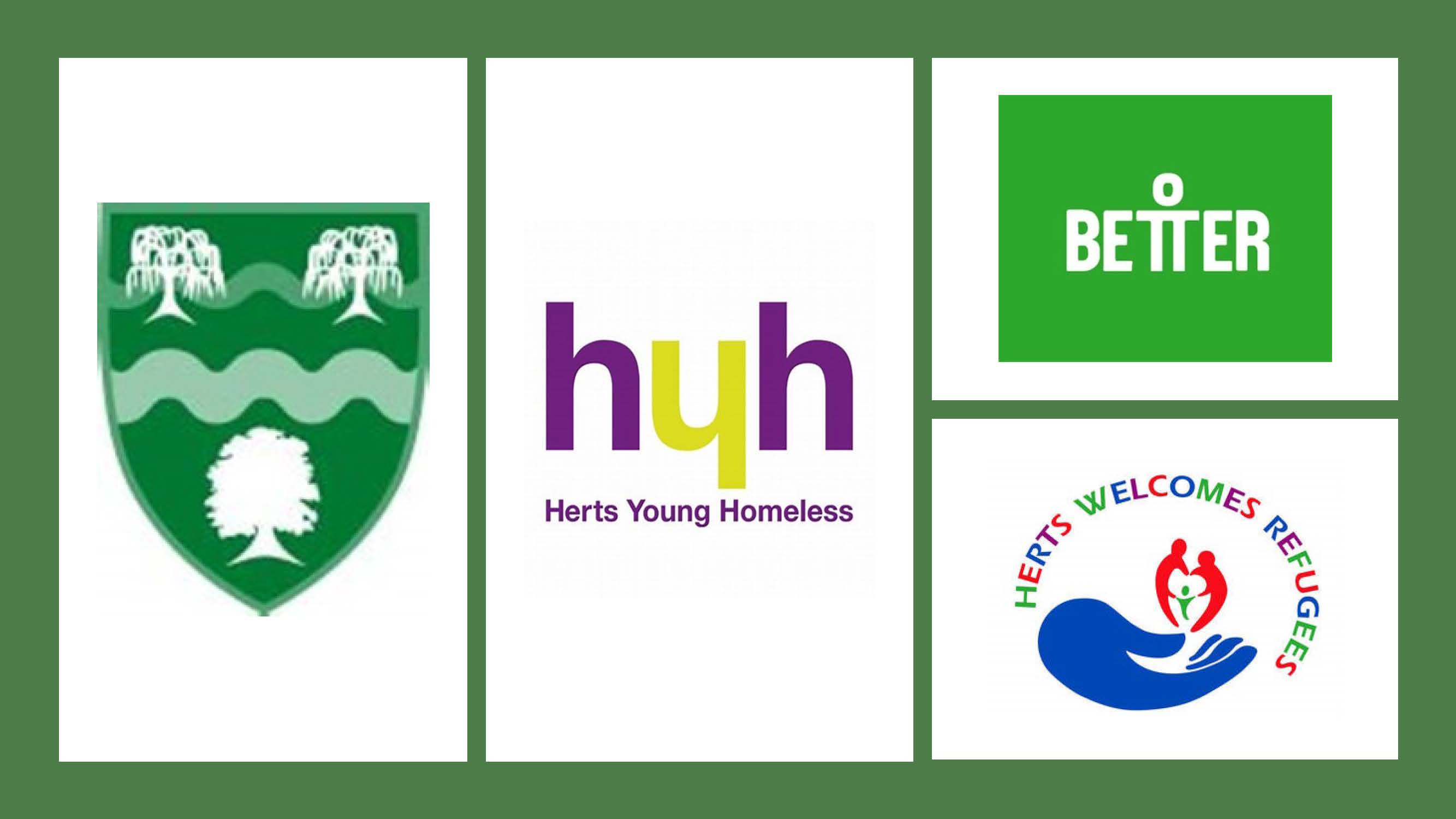 Welwyn Hatfield Borough Council, Herts Young Homeless, Greenwich Leisure Limited - Better, Herts Welcomes Refugees