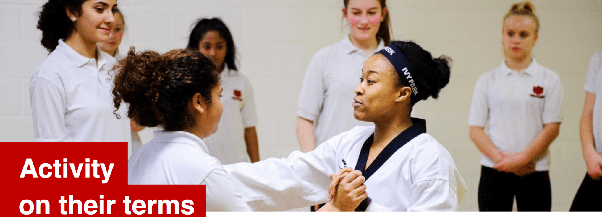 girls taking part in Taekwondo