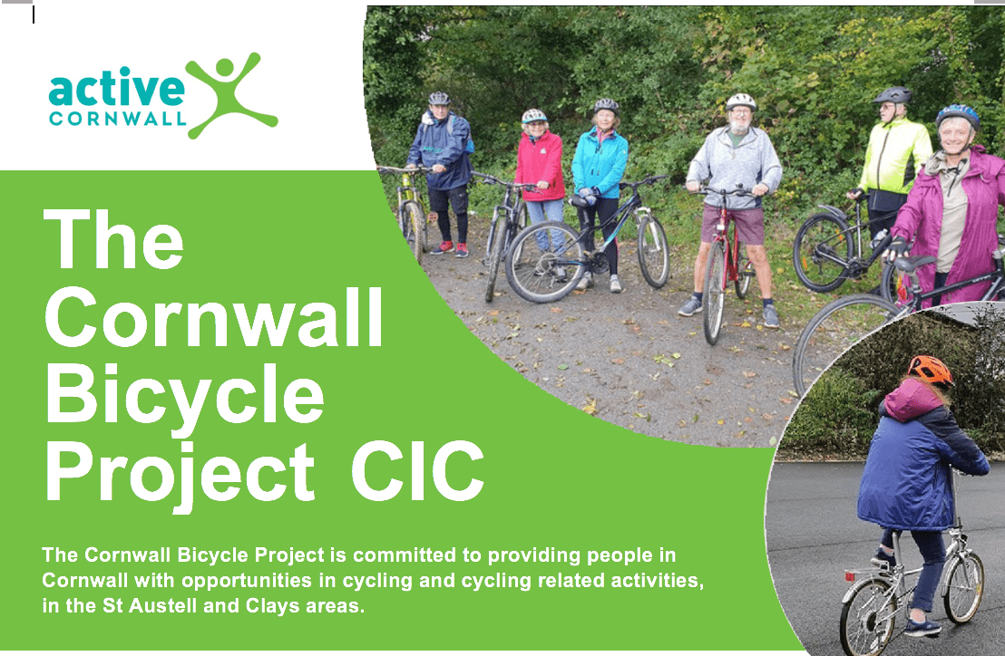 group shot of people cycling on a cycle path