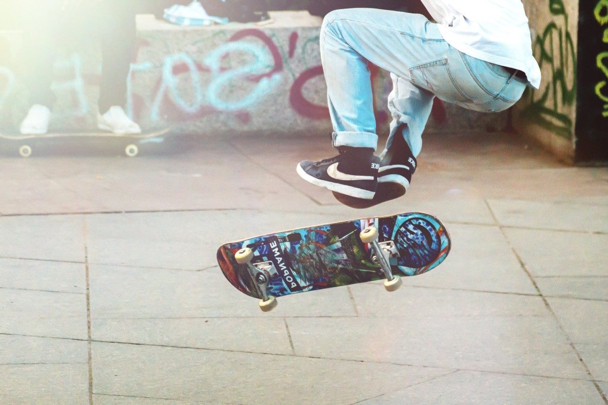 man skateboarding 