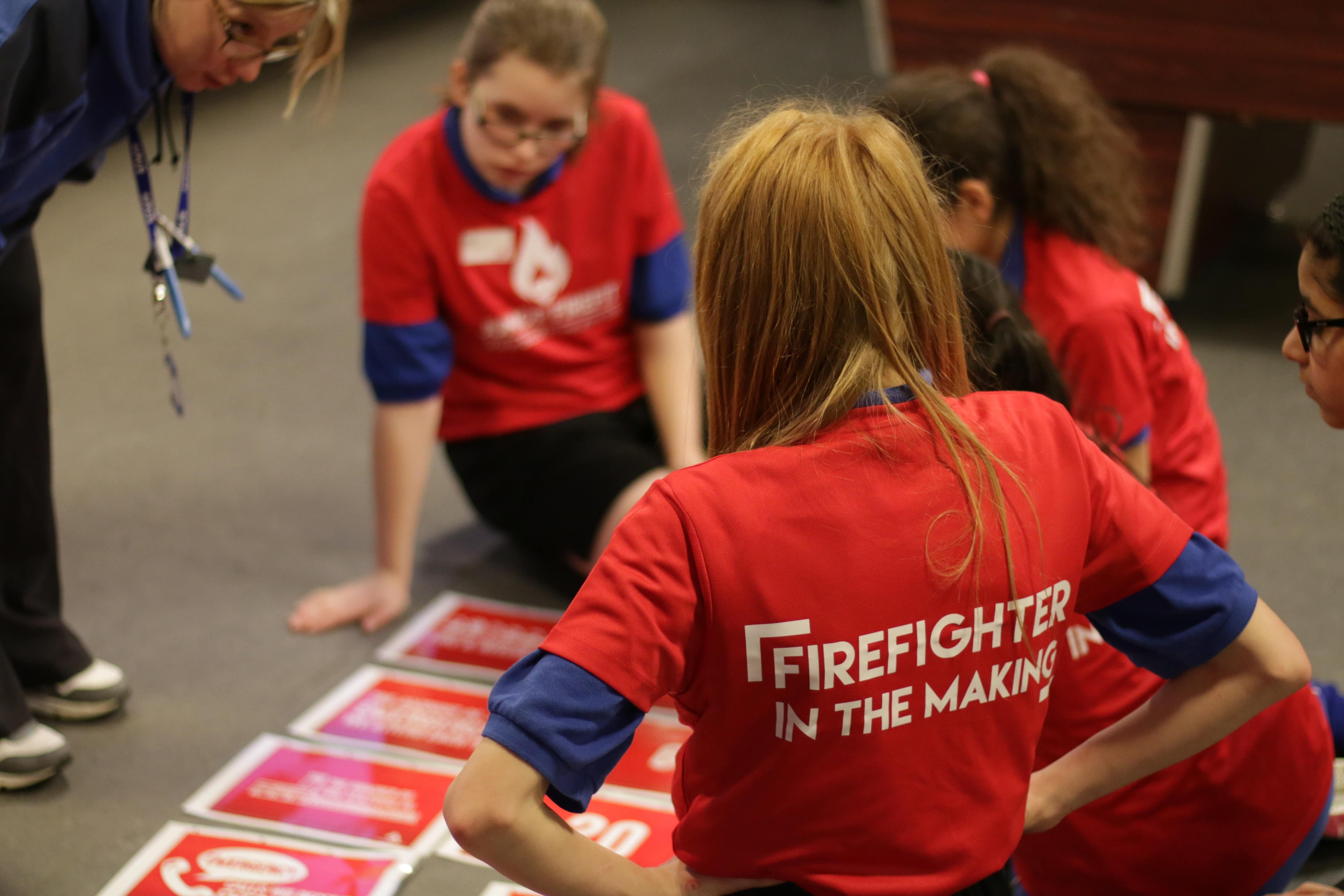 3 girls taking part in Fire Fit Activity session