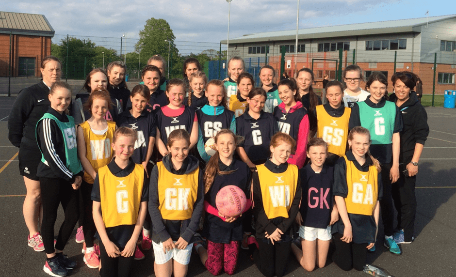 group shot of members of the netball club