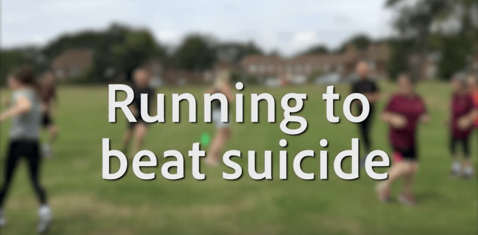 people running with text running to beat suicide 