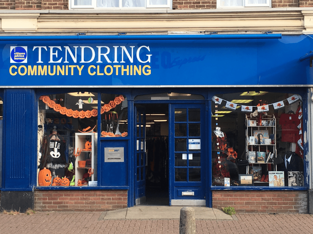 shop front of Tendering community clothing