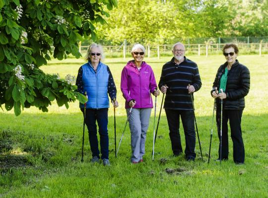 group nordic walking session