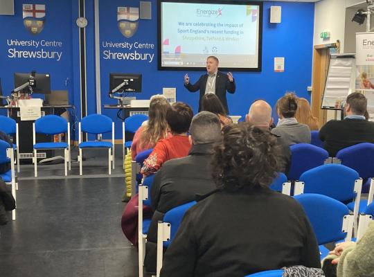 A photo taken at Energize STW's Celebration Event on 28th February 2024.